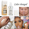 2pcs TLM Color Changing Foundation Liquid with 2 Brushes and 2 Cosmetics Sponge Flawless Full Coverage Natural Color Fac