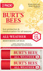 Burts Bees All Weather SPF 15 Lip Balm WaterResistant Lip Moisturizer TintFree Natural Conditioning Treatment 2 Tubes 01