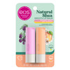 eos Natural Shea Lip Balm Blackberry Hibiscus Sweet Peachsicle Made for Sensitive Skin Lip Care Products 014 oz 2Pack