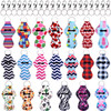 Duufin 20 Pieces Christmas Chapstick Holder Keychain Neoprene Lip Balm Holder for Girls Women 20 Christmas Style