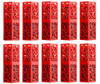 CTKcom Empty Lip Balm Tubes Red Plastic Hollowout Gloss Container for DIY Homemade Lipstick Storage Square 10 Pack