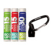Eco Lips Broad Spectrum SPF Sun Protection Lip Balm 3Pack with Carabiner Eco Clip Berry Vanilla Mint With Cocoa Butter A
