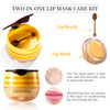 4 PCS Honey Lip Balm Pot Strawberry Honey Lip Mask Reduces Lines Hydrate Moisturizing Skin Care Prevention Dry Cracked L