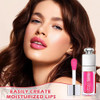 GECOMO Hydrating Lip Glow Oil Moisturizing Lip Glow Oil Nourishing Glossy Transparent Lip Oil Plumping Lip Oil Lip Balm