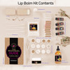 CraftZee Lip Balm Making Kit DIY Lip Gloss Pack Natural Beeswax Shea Butter Sweet Almond Oil Essential Oils Tools Instru