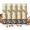 Eco Lips GOLD Organic Lip Balm with Baobab Oil 6Pack USDA Organic Moisturizing Lip Care for Dry Chapped Lips 100 Plastic