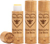Bee Bella Lip Balm Vanilla Bean 3 Pack Moisturizing Lip Care 100 Natural Original Organic Beeswax with Vitamin E Handmad