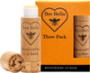Bee Bella Lip Balm Pomegranate Mango 3 Pack Moisturizing Lip Care 100 Natural Original Organic Beeswax with Vitamin E Ha