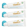Waxelene Original Lip Tube 3 Piece Best Lip Balm Ever Organic Calming Multipurpose Ointment Baby Eczema Dry Sensitive Sk