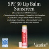 Vacation Strawberry Jello Salad SPF 30 Lip Balm Hydrating Sunscreen for Lips WaterResistant Lightweight Transparent Shee