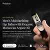 Barbology London Mens Moisturizing Lip Balm for Chapped Lips with Organic Moroccan Argan Oil Lightweight Formula Leaves
