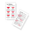 Lashicorn Lip Blush Stages of Healing Aftercare Instructions Cards Package of 50 Double Sided Size 2 x 35 inches Busines