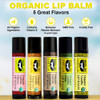 Singing Dog Vanilla USDA Organic Beeswax Lip Balm 5flavor Variety Vitamin E Grade A Vanilla Vanilla Cherry Vanilla Cocon