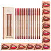 Espoce Lip Liner Set 12Pcs Pure Natural Oak Brown Pink Red Series Lip Liners Smooth and High Pigmented Lip Makeup Pencil
