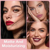 Kaely 12Pcs Retractable Lip Liner Pencils Set for Painting Outline Plump Lips Mauve Maroon Red Orange Nude Coffee Brown