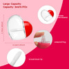 RONRONS 20 Pieces Heart Lip Gloss Tubes Clear Plastic Empty Lip Gloss Container Cute Heart Shape Mini Lipgloss Tubes wit