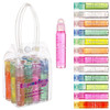 Expressions girl 12pc Roll On Lip Gloss Set with Carrying Case Glossy Lip Makeup for Kids and Teens Fruity Flavors Non T