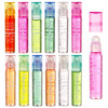 Expressions girl 12pc Roll On Lip Gloss Set with Carrying Case Glossy Lip Makeup for Kids and Teens Fruity Flavors Non T