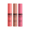 NYX PROFESSIONAL MAKEUP Butter Gloss NonSticky Lip Gloss Pack Of 3 Angel Food Cake Creme Brulee Madeleine