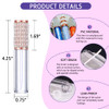 AMORIX 25 Pack Diamond Lip Gloss Tubes with Wand 5ml Empty Rhinestone Lip Gloss Containers Cute Lipgloss Bottles Crystal