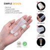 AMORIX 50pcs Lip Gloss Tubes 15ml White Refillable Cosmetic Squeeze Tubes 2 x 20ml Syringes and Tags for DIY Lip Gloss B