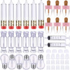 Maitys 28 Pieces Transparent Empty Lip Gloss Tube Containers Include 24 Pencil and Candy Shaped Oil Bottles Ice Cream Fu