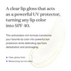 Supergoop Lipscreen Shine SPF 40 034 fl oz WaterResistant Clear Lip Gloss Broad Spectrum SPF Lip Balm with Grape Seed Ex