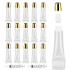 AMORIX 50PCS Lip Gloss Containers 10ml Gold Lip Gloss Tubes Empty Lip Balm Tubes Squeeze Tubes Lipgloss Supplies Lip Glo