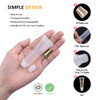 AMORIX 50PCS Lip Gloss Tubes 15ml Gold Cap Lip Gloss Containers Empty Lip Balm Tubes Refillable Cosmetic Squeeze Lipglos