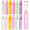 EXPRESSIONS 12pc Roll On Lip Gloss Set with Carrying Case 12Piece Glossy Lip Makeup Assorted Fruity Flavors Non Toxic Ki