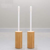 2Pcs 6ml15oz Reusable Empty Bamboo Lip Gloss Tubes Lip Balm Bottles Vials Cosmetic Makeup Travel Containers with Wand Ap