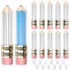 RONRONS 12 Pieces Pencil Lip Gloss Tubes Empty Mini Pencil Shaped Lip Gloss Tubes Containers Clear Lip Balm Tube Plastic