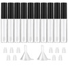 GTHER 10PCS 10ML Empty Lip Gloss Containers Tube with Wand Refillable Lip Balm Bottles Lipstick Sample Container and Fun