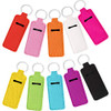 Boao 10 Pieces Lipstick Holder Keychain with Clip Colorful Lip Balm Holder Keychain for Women Pocket Bag AccessoriesSilv