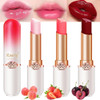 Kaely 3Pcs Peach Strawberry Red Cherry Hydrating Lipstick Tinted Lip Balm Color Changing PH Lipstick Makeup Korean Magic
