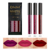 evpct 3Pcs Dark Purple Red Rose pink Matte Liquid Lipstick Sets for Black Women Matte Lipstick Lip Stain Long Lasting Wa