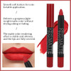 evpct 3Pcs Dark Red Lip Liner Pencil Set Deep Ruby Red Matte Lipstick Long Lasting for Women Lipstick and Lip Liner Cray