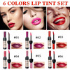 WYBLZPXZ 6 Colors Wine Lip Tint Liquid Lip Tint Matte Long Lasting Waterproof Lip Gloss Set for Natural Moisturizing Lip