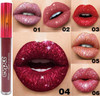 evpct 6Pcs Diamond Lip Gloss Matte to Glitter Liquid Lipstick Waterproof Metallic Metal Shimmer Liquid Diamond Glitter S