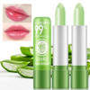 firstfly 2 Pack Aloe Vera Lipstick Long Lasting Nutritious Lip Balm Lips Moisturizer Magic Temperature Color Change Lip
