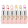 Pack of 6 Crystal Flower Jelly Lipstick Long Lasting Nutritious Lip Balm Lips Moisturizer Magic Temperature Color Change