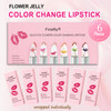Pack of 6 Crystal Flower Jelly Lipstick Long Lasting Nutritious Lip Balm Lips Moisturizer Magic Temperature Color Change