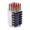HBlife Lipstick Holder Acrylic Rotating 64 Lipstick Tower Organizer Spinning Lipgloss Holder with Removable Dividers