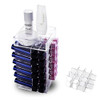 HBlife Lipstick Holder Acrylic Rotating 64 Lipstick Tower Organizer Spinning Lipgloss Holder with Removable Dividers