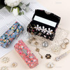 AUEAR 4 Pack Floral Lipstick Case with Mirror for Purse Travel Holder Small Flower Pattern