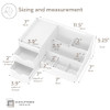 Uncluttered Designs Large Makeup Organizer for Vanity Countertop Desk With Drawers for Cosmetic Beauty Hair Nail Perfume