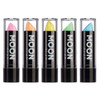 Moon Glow Blacklight Neon UV Lipstick 016oz Pastel Set of 5 colors Glows brightly under BlacklightsUV Lighting