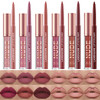 Petansy 12Pcs Lip Liner and Lipstick Set 6 Colors Matte Liquid Lip Sticks 6 Matching Smooth Nude Lip Liner All in One Wa