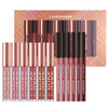 Petansy 12Pcs Lip Liner and Lipstick Set 6 Colors Matte Liquid Lip Sticks 6 Matching Smooth Nude Lip Liner All in One Wa