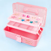 3C4G Pink and Gold Hard Case Makeup Storage Set Kids Makeup Kit for Girls and Teens Includes Storage Case 5 Eyeshadows 1